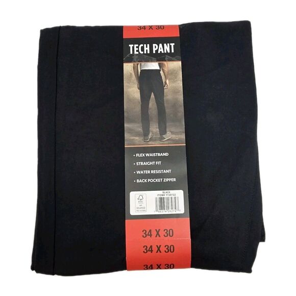 Weatherproof Men's 34x30 Straight Stretch Tech Pant Flex Waistband Zip Pocket - Picture 13 of 16